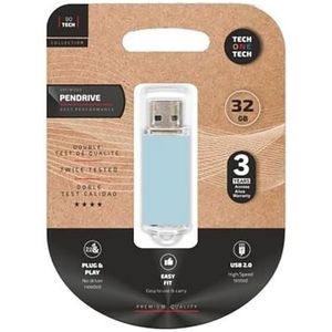 Tech One Tech TEC3010-32 USB-stick, blauw, 32 GB