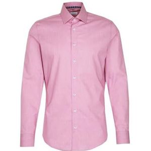 Seidensticker Zakelijk overhemd voor heren, slim fit, strijkvrij, kent-kraag, lange mouwen, 100% katoen, roze, 37