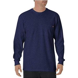 Dickies Heren dikke ronde hals lange mouwen donkerblauw 3XL, Donkerblauw, 3XL