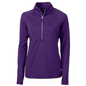 Cutter & Buck Women's Long Sleeve Adapt Eco Knit Half Zip Pullover, College Purple, XXL