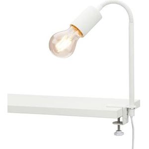 Klem - Lamp - Wit - Metaal - E27-Fitting