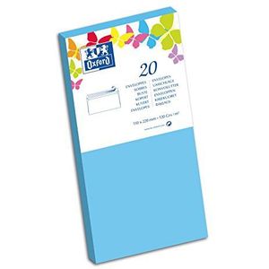 Oxford correspondentie-set 10 enveloppen DIN lang Envelop 11x22cm Bleu Lagon
