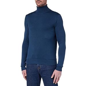 Mexx Heren Roll Neck Sweater, Light Navy (Dark Denim), XL