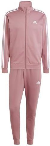 adidas Heren Basic 3-Stripes Fleece Track Suit, preloved crimson, M