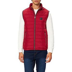 bugatti Sportkleding voor heren, licht gewatteerd vest met ritssluiting, rood, 50