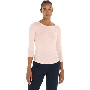Tommy Hilfiger L/S gebreide tops voor dames, Roze (Whimsy Pink), XS
