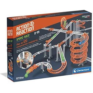 Clementoni - Actie & Réaction, speedrace, spel STEM constructies en schakelingen, 8 jaar, speelgoed in het Spaans (55431)