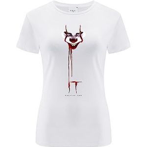 ERT GROUP Origineel en officieel gelicentieerd horror-T-shirt voor dames, motief It 024, eenzijdig bedrukt, maat XXS, It 024 Wit, XXS