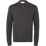 Selected - Berg Lange Mouw Poloshirt - Gebreide Pullover - Regular Fit