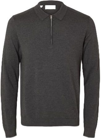 Selected - Berg Lange Mouw Poloshirt - Gebreide Pullover - Regular Fit