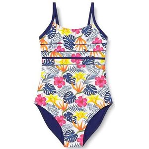 Eendelig badpak voor meisjes met bloemenpatroon, Meerkleurig, 6 Jaren