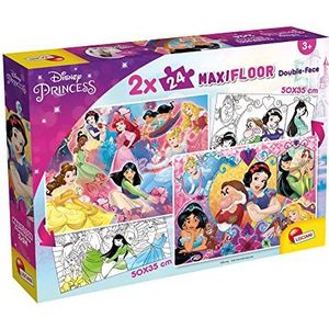 Lisciani Giochi - Disney Puzzle Maxifloor 2 x 24 Princess, kleur 91720