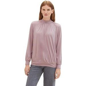 TOM TAILOR T-shirt met lange mouwen voor dames, 33831 - Dusty Lilac, M