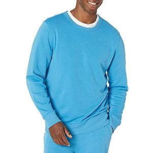 Amazon Essentials Lichtgewicht sweatshirt met ronde hals en Franse badstof voor heren (verkrijgbaar in groot en lang), turkooisblauw, L
