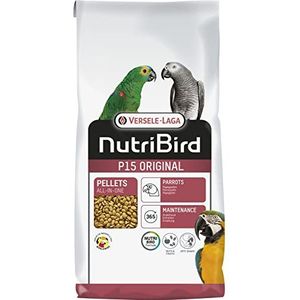 VERSELE-LAGA - NutriBird P15 Original - Geëxtrudeerde pellets - Onderhoudsvoer voor papegaaien - Monocolor - 10kg