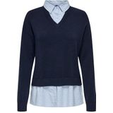 Only - 2-in-1-trui - Night Sky - Regular Fit - Lange Mouwen - V-hals