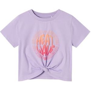 NAME IT Nkfjupita Ss Crop Top T-shirt voor meisjes, lila, 134/140 cm