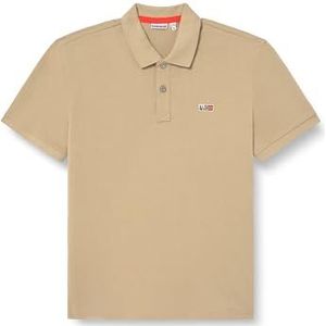 Napapijri Eruggy Polo Shirt met korte mouwen Beige Maat XL, Cornstalk Beige, XL