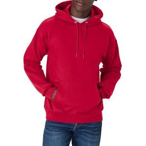 Hanes Ultieme sweatshirt voor heren, zwaargewicht fleece hoodie, katoenen sweatshirt voor heren, Diep Rood, XXL
