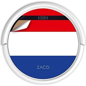 ZACO V5sPro Robotstofzuiger met dweilfunctie, automatische dweilrobot, 2in1 nat dweilen tot 180 m² of stofzuigen zonder WLAN, voor harde vloeren, tapijten, met afstandsbediening, Nederlandse vlag