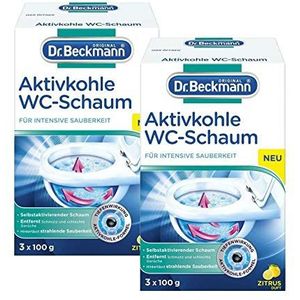 Dr. Beckmann Actieve kool wc-schuim, zelfactiverende schuim, verpakking van 2 stuks (2 x 300 G)
