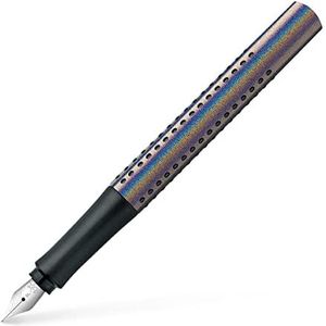 Faber-Castell 140843 - vulpen Grip Edition glam, veerbreedte F, zilver, 1 stuk