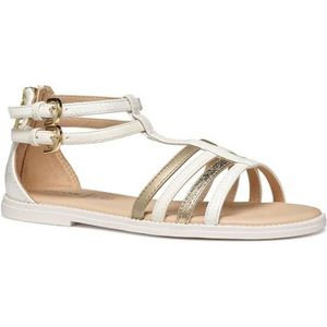 Geox J Karly meisjessandalen, wit platina, 38 EU