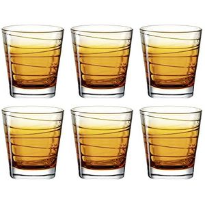 LEONARDO HOME 026841 drinkglas Vario STRUTTURA set van 6 250 ml oranje, glas, geel