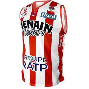 Denain Voltaire Officieel thuisshirt 2019-2020, uniseks basketbalshirt