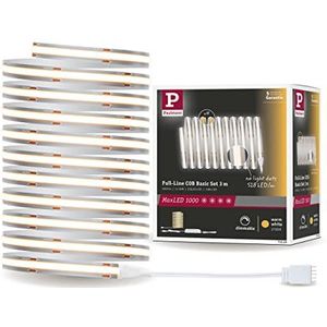 Paulmann 71049 MaxLED 1000 LED Strip Full-Line COB complete set 3m 36W 3240lm 528LEDs/m 2700K 50VA dimbaar zilver kunststof