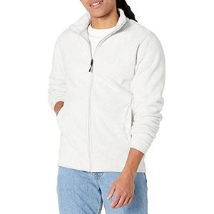Amazon Essentials Men's Fleecejack met volledige ritssluiting (verkrijgbaar in grote en lange maten), Lichtgrijs, L