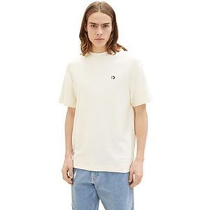Tom Tailor Denim heren 1035614 T-Shirt, 12906 - Wool White, XS