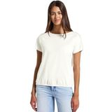 Street One 3227736 T-shirt met schouderdetail, vuilwit, 40 dames, Gebroken wit, 34 NL