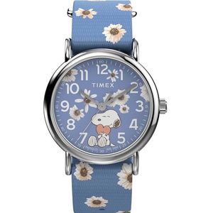 Timex Vrouwen Analoge Quartz Horloge Met Nylon Band TW2W33300, Blauw, Modern