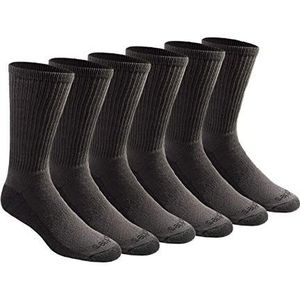 Dickies Dri-tech Moisture Control Crew Herensokken (18 stuks), houtskool (6 paar), Shoe Size: 5-9