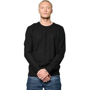 Kaporal, Herentrui, regular fit, lange mouwen, ronde hals, model Vaero, kleur zwart, maat S, Zwart, S