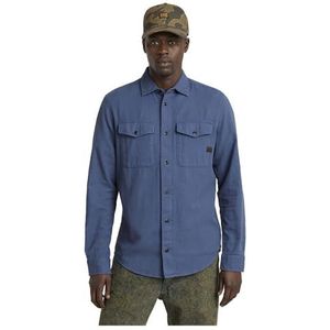 Marine Slim Shirt met lange mouwen, Blauw (Vintage Indigo Gd D24963-d454-g305), M