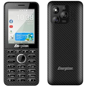 Energizer E288S telefoon, 4G, KaiOS, batterij 2000 mAh, groot display 2,8 inch, 4 GB ROM-geheugen, 512 MB RAM, USB-C-kabel, zonder oplader