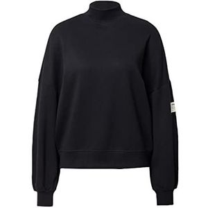 ECOALF - Cyclaalf damessweatshirt, van gerecycled biologisch katoen, lange mouwen, comfortabel en veelzijdig, basic sweatshirt, maat XL, zwart, Zwart, XL