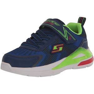 Skechers 401660l Nvlm, sneakers voor kinderen en jongeren, Marineblauw Textiel Lime Red Trim, 37 EU