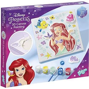 Totum 44371 Disney Prinses Ariel Gips Schilderij Creatieve Kunst Project, 16 x 16 cm Canvas