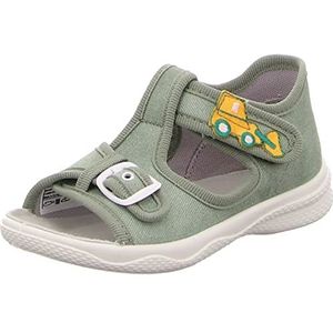 Superfit Baby Jongens Polly Pantoffels, lichtgroen zilver 7500, 19 EU