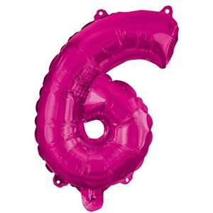 Procos 92492 - folieballon getal roze, grootte 95 cm, helium, cijferballon, verjaardag, decoratie, jubileum, feest