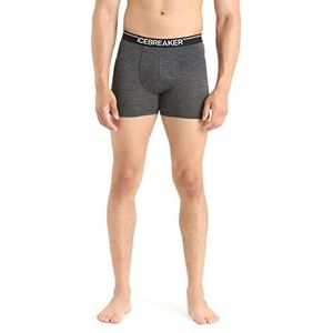 Icebreaker Heren Anatomica Boxershorts - Herenonderbroek - Merino Wol Ondergoed - Jet Heather, L