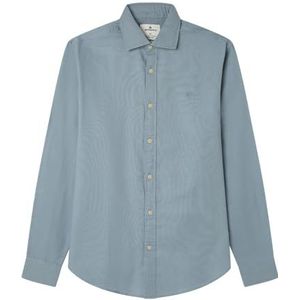 Springfield Lichtgewicht Oxford-overhemd met boomborduurwerk en parelmoerknopen, blauw, XXL