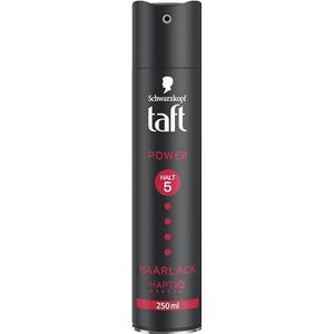Schwarzkopf Taft Power Haarlak (250 ml), houdgraad 5 haarstyling, haarspray voor alle haartypes, blijft tot 72 uur zitten, veganistische formule
