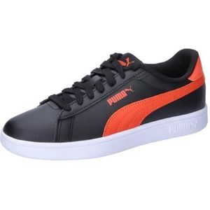 PUMA Smash 3.0 L Jr, sneakers voor kinderen, uniseks, Puma zwart, roodmazing, 36 EU