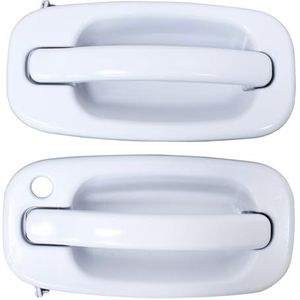 MOTOKU Voorzijde Driver en Passagier Side Buitendeur Handvat Olympisch Wit voor Chevrolet Silverado 1500 2500 3500 Suburban Tahoe Avalanche GMC Sierra Yukon