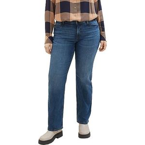 TOM TAILOR Dames Plussize Straight Jeans, 10152 - Mid Stone Bright Blue Denim, 46 NL