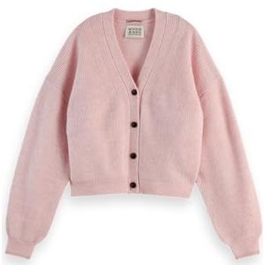 Gebreid Vest - Mélange - V-hals - Lange Mouw - Losse Pasvorm